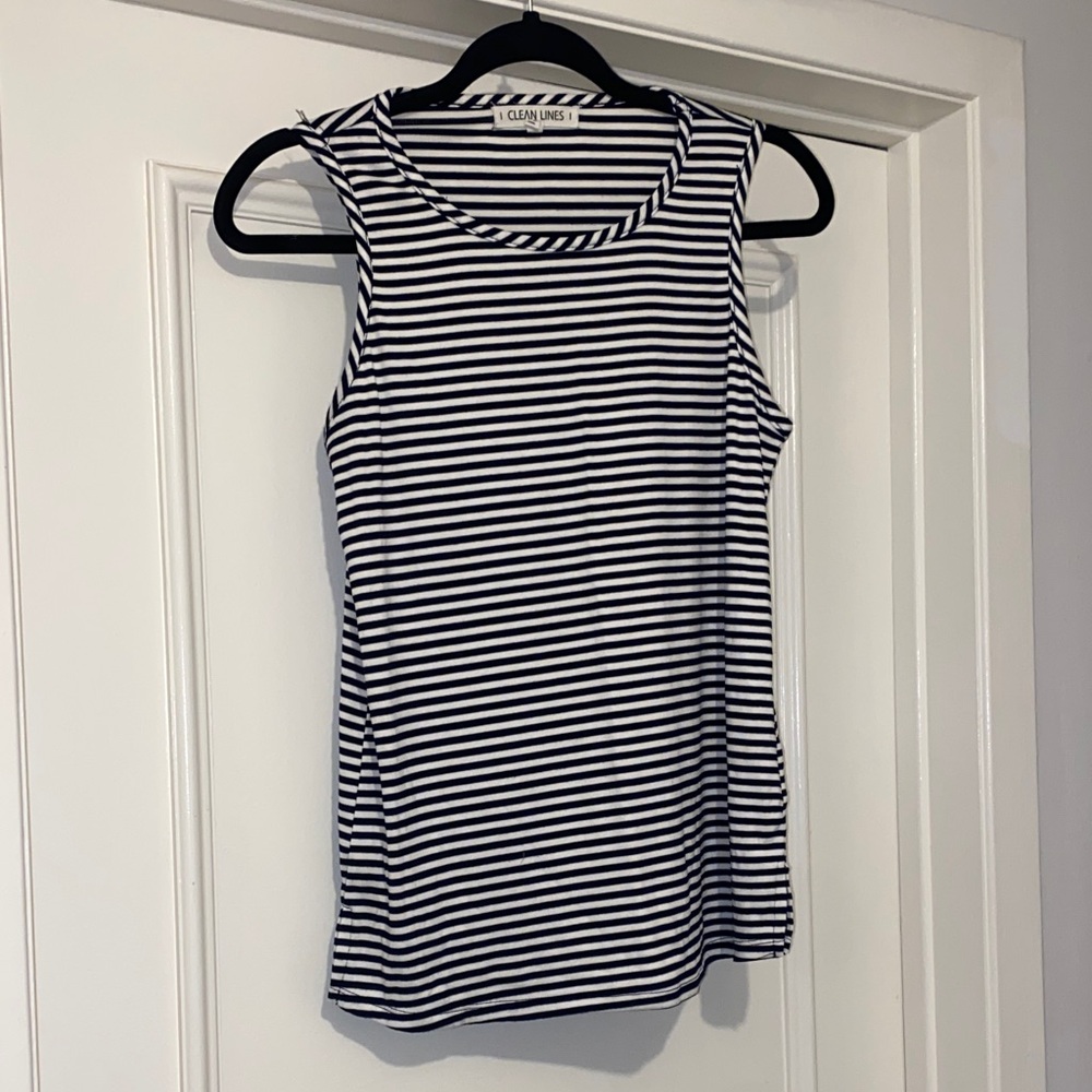 Black & White Striped Tank Top